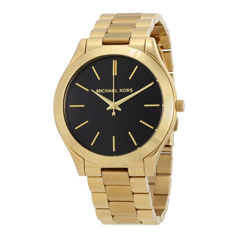 michael kors slim runway damen|Michael Kors black dial watch.